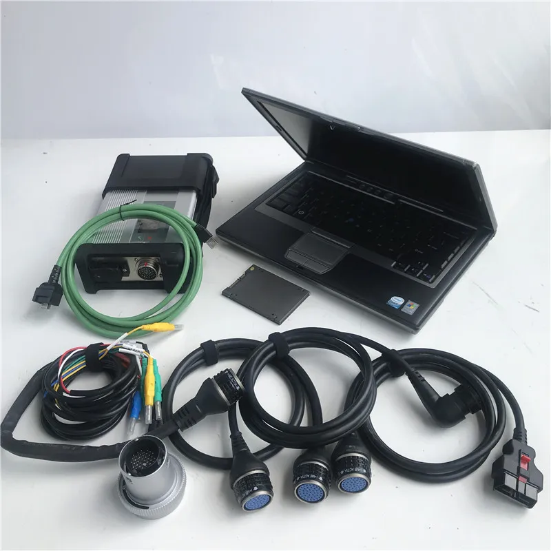 

MB Star c5 with Software installed computer ready to use D630 4G Laptop 2022.06V SSD SD c5 car & truck diagnostic Tool Scanner