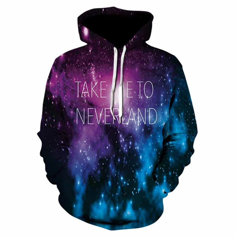 

Men's casual hooded sweater hoodie clothing casual 3D digital printing starry sky streetwear men's fashion spring and autumn hoo