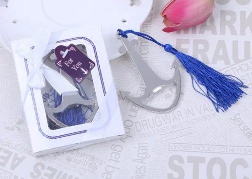 (10 шт./лот) Темно-Синие Свадебные сувениры с морским якорем открывалка для бутылок