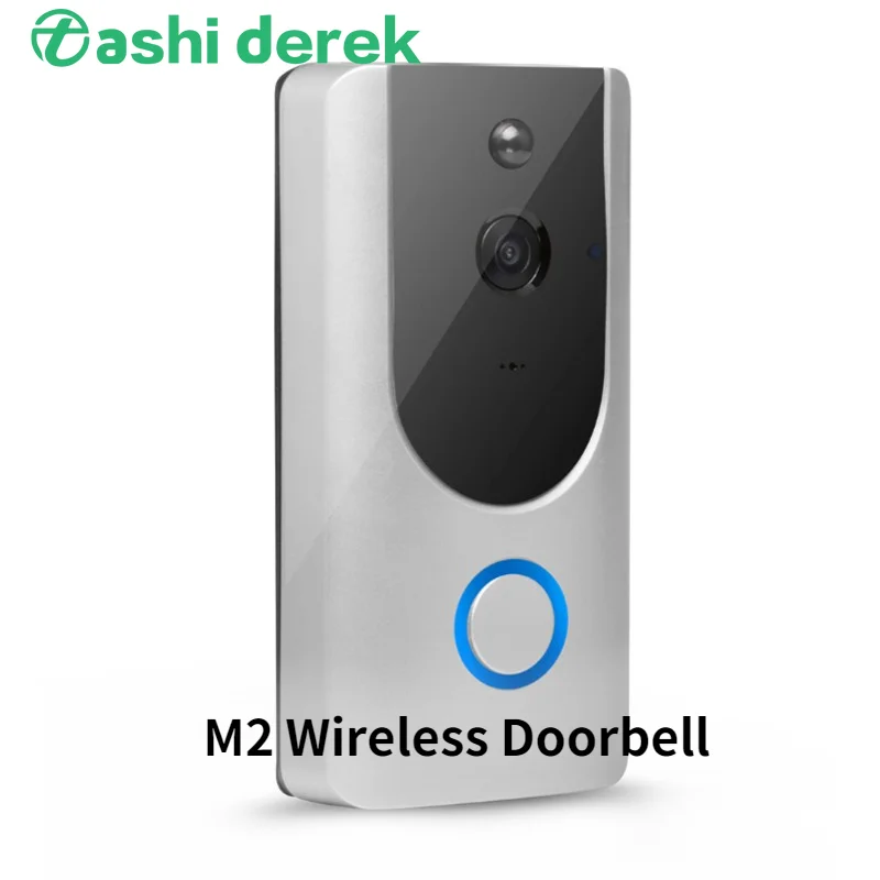 M2 Smart Wireless Doorbell Camera 720P Wide angle Wireless Intercom Video Doorbell with Ring Chime PIR Sensor Alarm Night Vision
