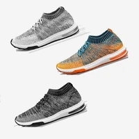 mens sneakers outdoor shoes light breathable knitting male running shoes size 39 46