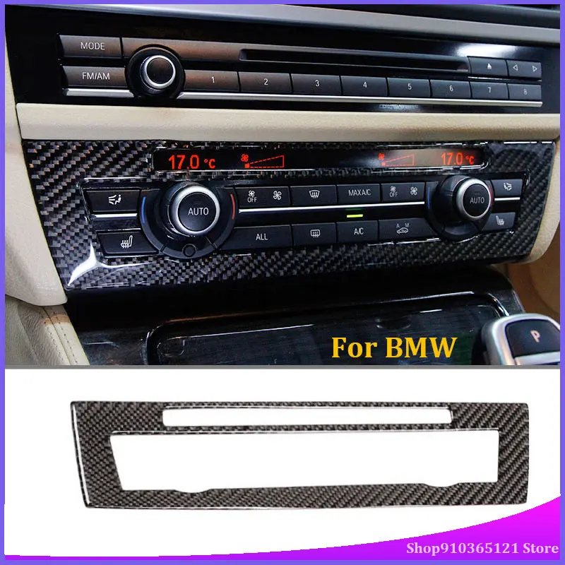 

Для BMW 5 серии F10 F18 2011-2017 Автомобильный интерьер кондиционер декоративная рамка натуральное углеродное волокно (мягкие) автомобильные аксес...