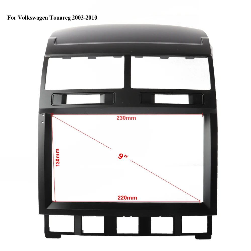 

New Black ABS Plastic Trim Facia Frame For Volkswagen Touareg 2003-2010 Refit Car Android Radio Navigator DVD Mounting Dashboard