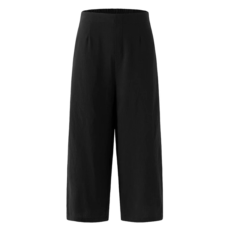 Осень-зима, ZANZEA, модные женские широкие штаны, повседневные, эластичная резинка на талии, одноцветные, с карманами, Pantalon, женские, элегантные, длинные штаны
