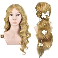female 20 natural human hair practice training mannequin head with shoulder master hairdressing manikin cosmetology doll dummy