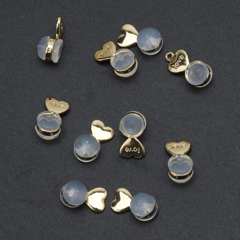 

20Pcs Heart Magic Earring Lifters Earrings Nut Ear Lobe Support Backs Adjustable E56A