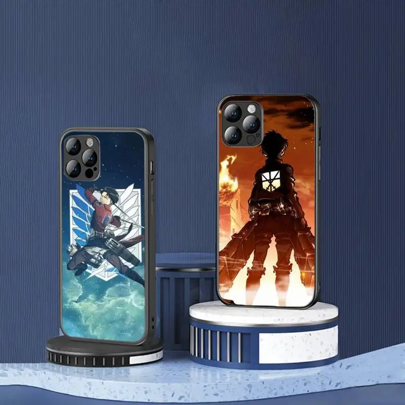 

Anime attack on Titan Phone Case for iPhone 13 7 8 11 12 Pro X XS XR Samsung A S Note 10 21S 71 Plus pro Max mobile bags