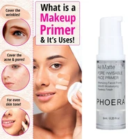portable 6ml face primer base makeup phoera moisturizer makeup liquid for dry skin brighten foundation primer cosmetic y1
