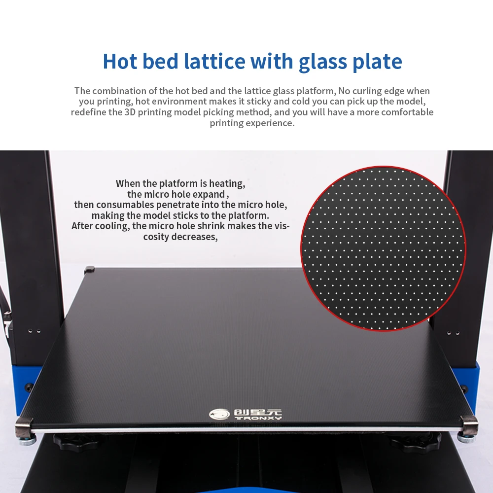 Tronxy XY-3 Pro 24V Power 3D Printer DIY Kits with Lattice Glass Hotbed Size 300*300mm and Resume Power Failure Print 3d drucker