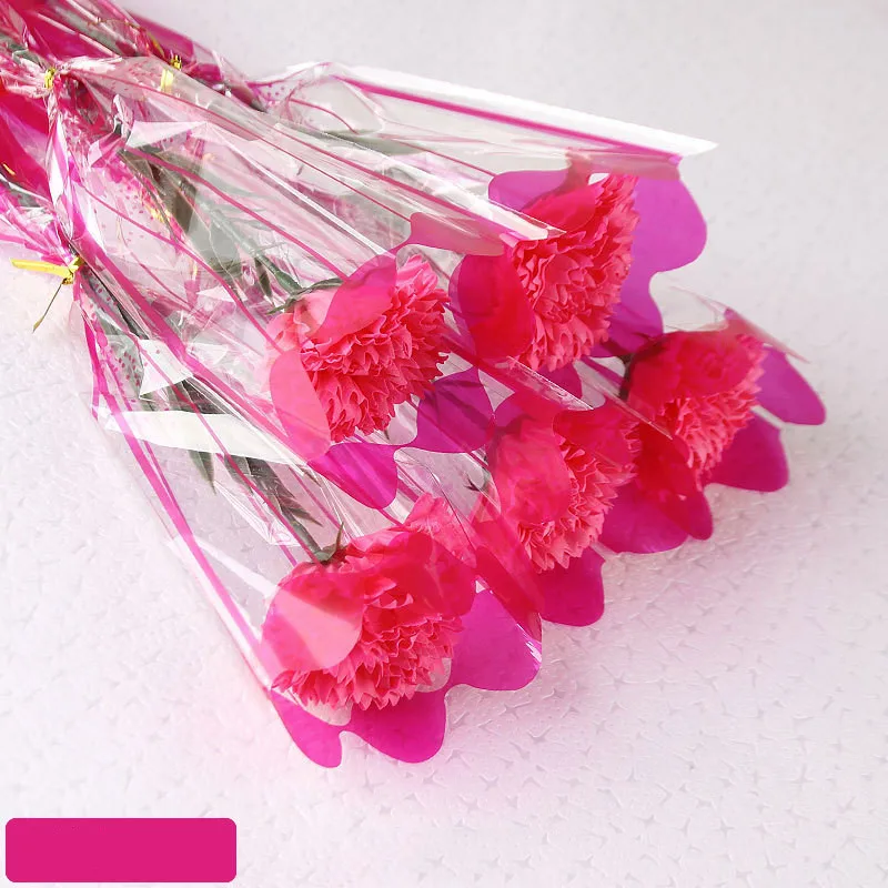 rose red 1 шт. подарок на день матери для учителя одиночный Гвоздика цветок Моделирование Роза Мыло букет сушеные s - Цвет: rose red