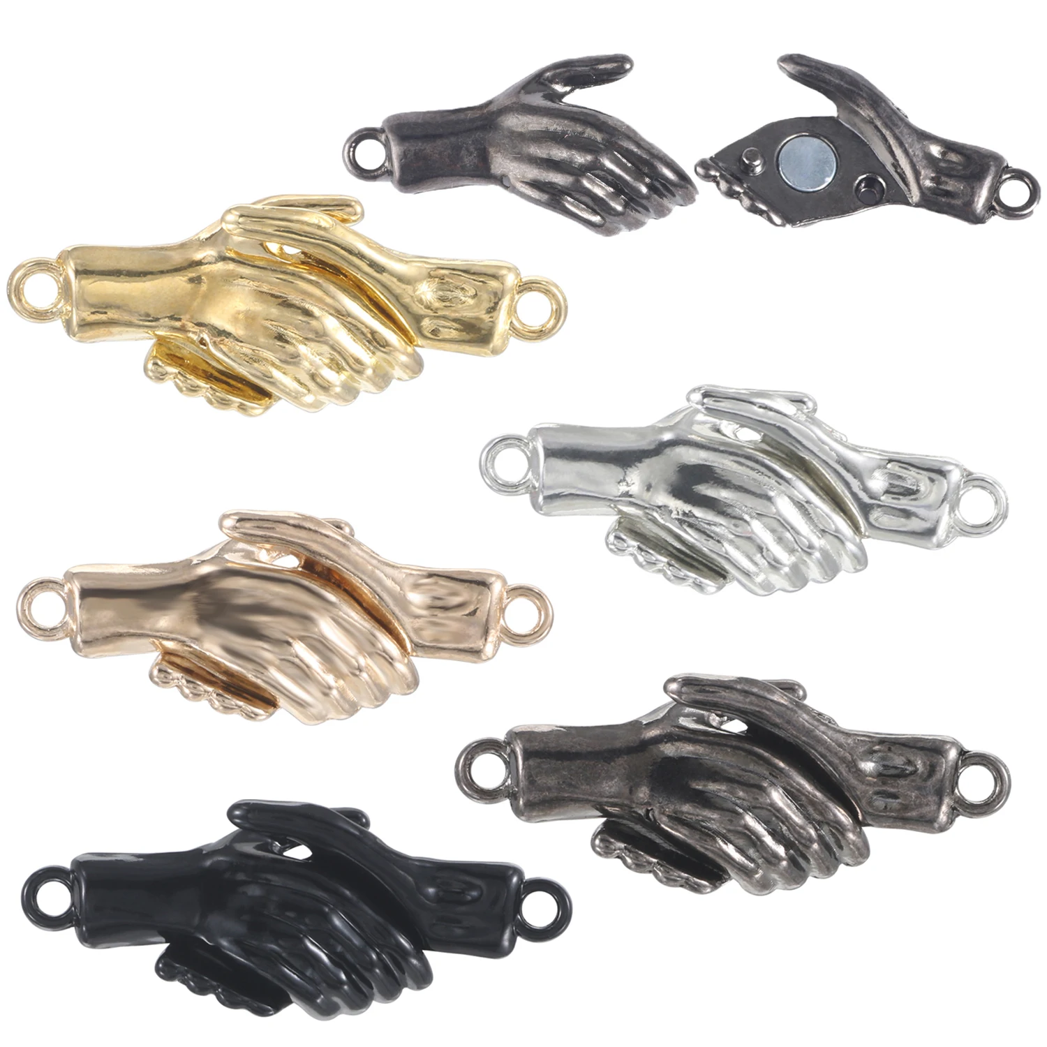 

5pcs Palm Magnetic Clasps Charms Pendants Connectors For DIY Bracelets Necklace Jewelry Making Accessories Magnet End Clasp