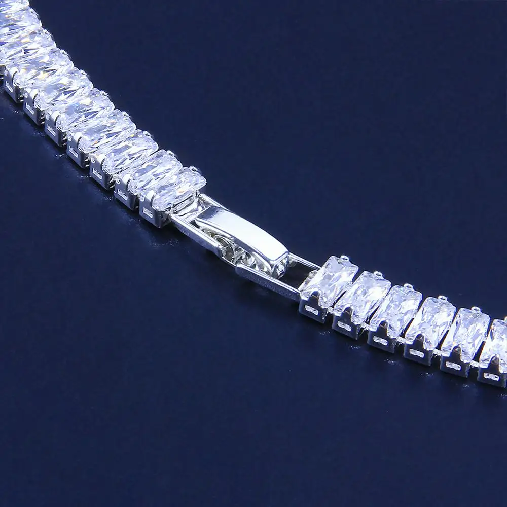 

Stonefans Luxury Jewelry Cubic Zirconia Necklace Cut Tennis Choker for Women Hip Hop Iced Out necklace Cube Crystal Jewelry