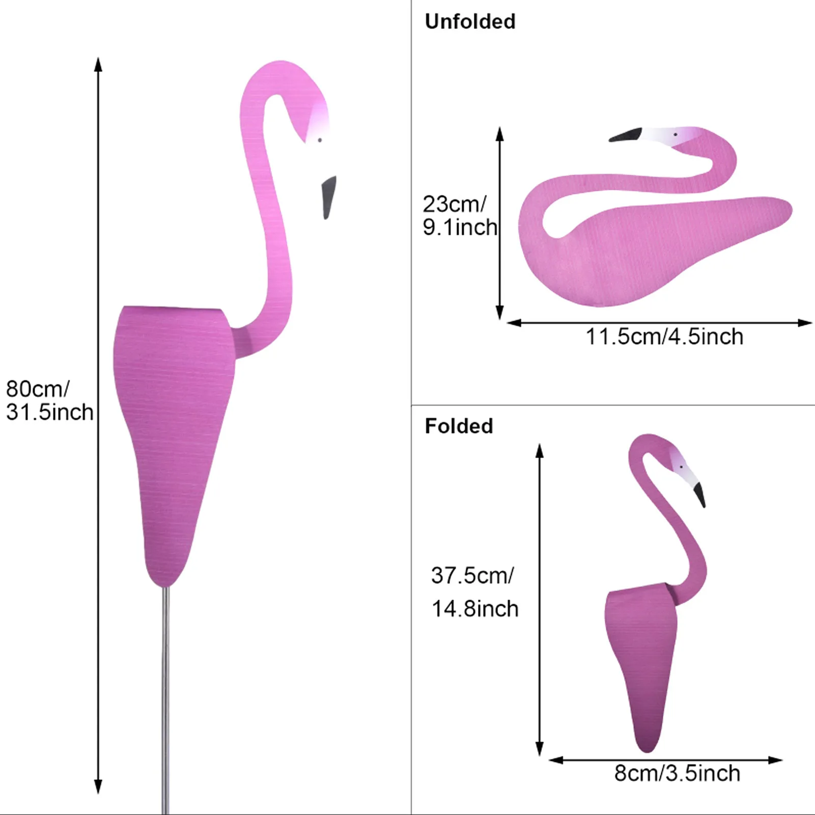

Flamingo Wind Indicator Sculpture Whimsical Rotating Bird Unique Dynamic Bird Garden Home Yard Decoration