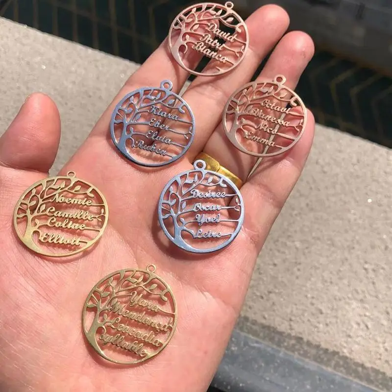 Ожерелья с деревом жизни индивидуальное ожерелье именем семьи кулоном из