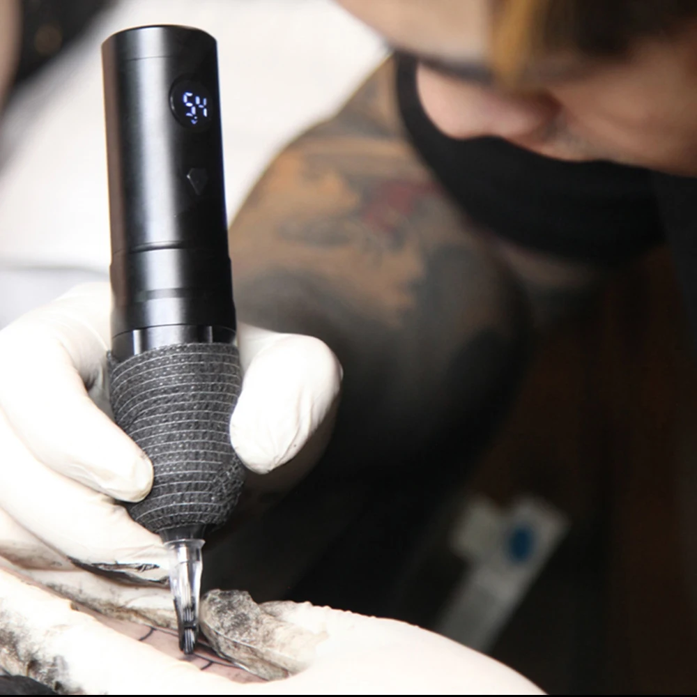 Electronic Tattoo Pen Charging Gesture Adjusting Voltage Tattoo Pen Cutting Line Fog Integration Tattoo Machine