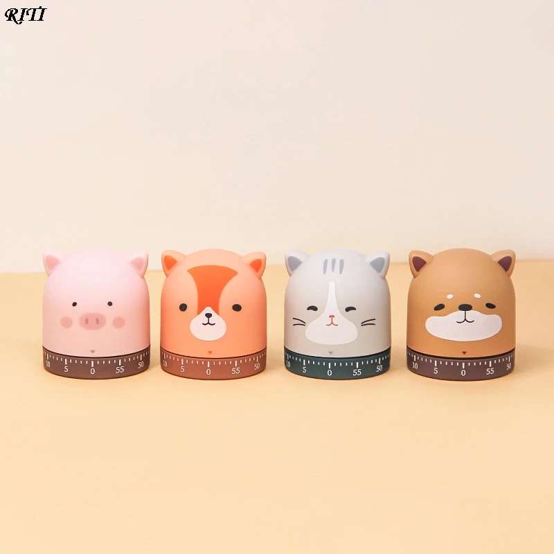 

1Pc Cartoon Animal Cooking Time Manager 60 Minutes Stopwatch Kitchen Timer Reminder
