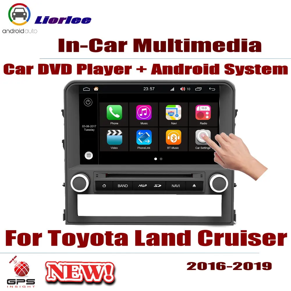 Автомобильный радиоприемник DVD плеер GPS навигация для Toyota Land Cruiser 2016 2019 Android HD