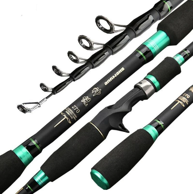 

1.8M 2.1M 2.4M 2.7M Carbon Rod Telescopic Fishing Rod Casting Spinning Rod Travel Rod Fishing