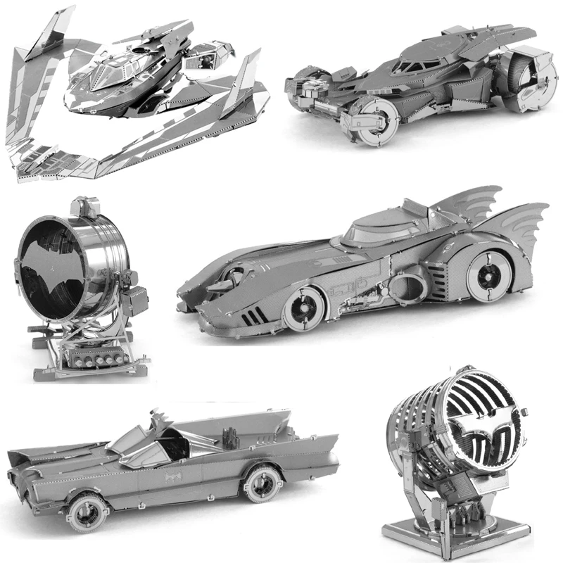 

3D Metal Puzzle Batmobile BAT-Signal Batwing model KITS Assemble Jigsaw Puzzle Gift Toys For Children