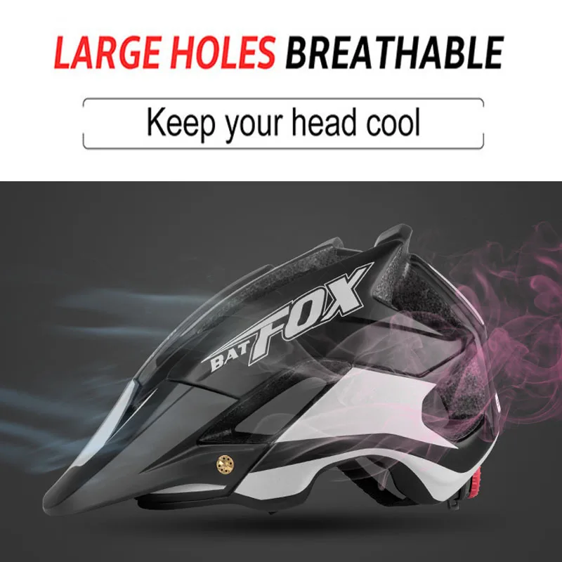 BATFOX Ultralight Cycling Helmets Bicycle Helmet MTB Bike Breathable Safety Integrally-Molded Men Women Cap | Спорт и развлечения