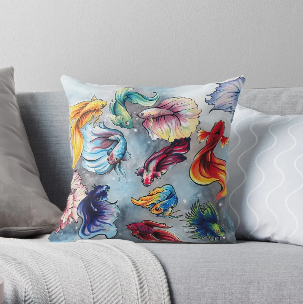 

Betta Fish Подушка полиэстер диванные подушки Чехол на диван дома Гостиная Декор автомобильных сидений 45x45cm