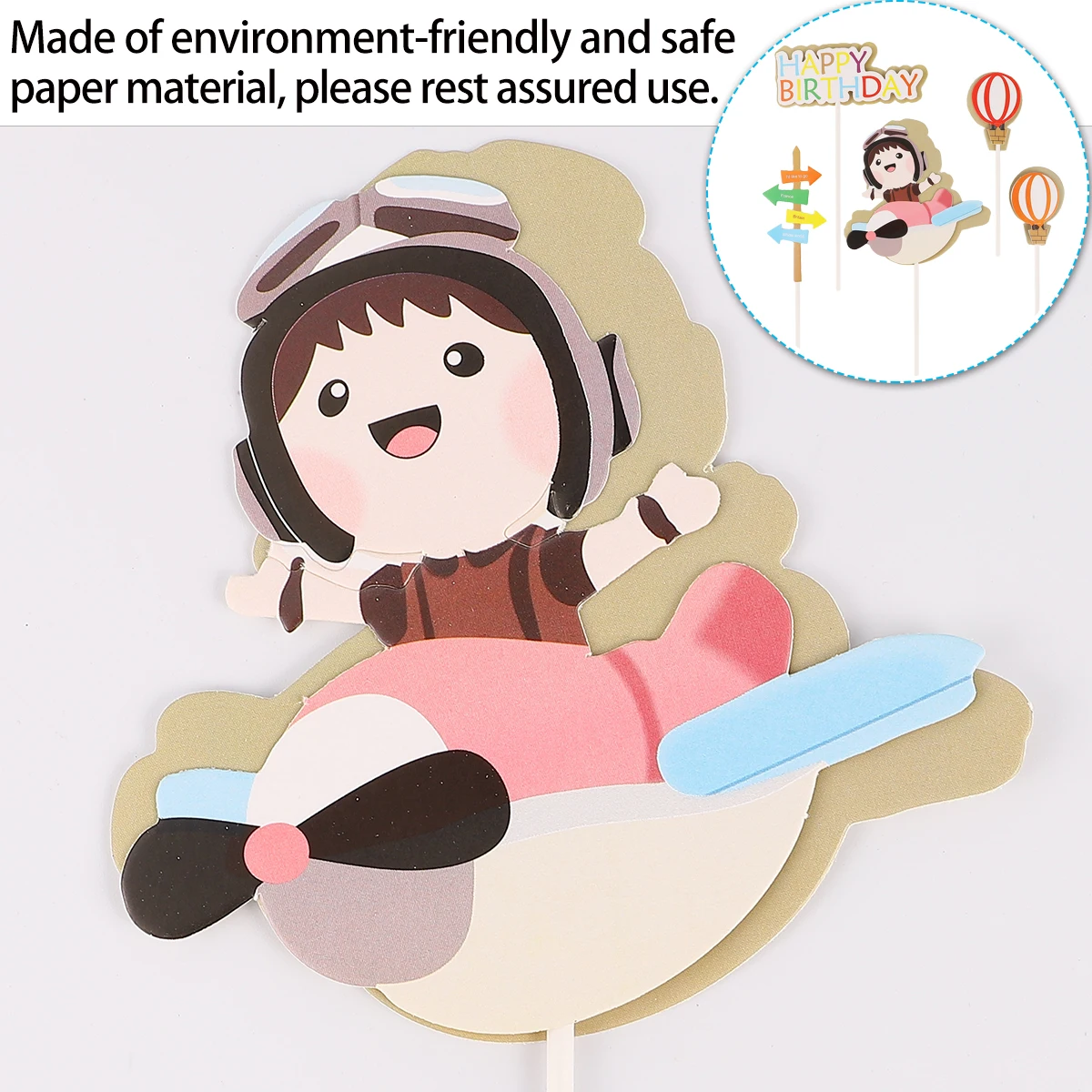 25 шт. воздушные шары самолеты топперы для торта декоративные изысканные бумажные