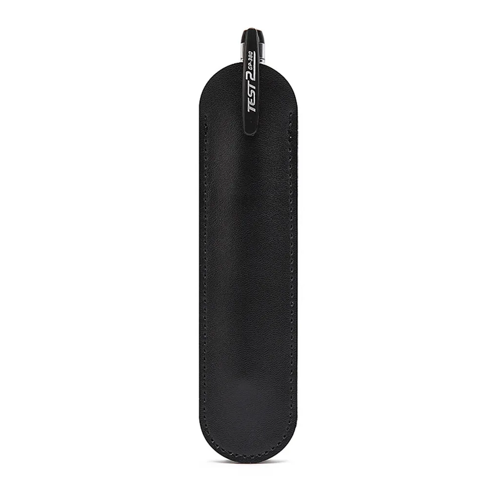 

1pc Genuine Leather Pen Holder Retro Handmade Cowhide Pen Case Portable Vintage Pen Bag Pen Protector Office School Stationery