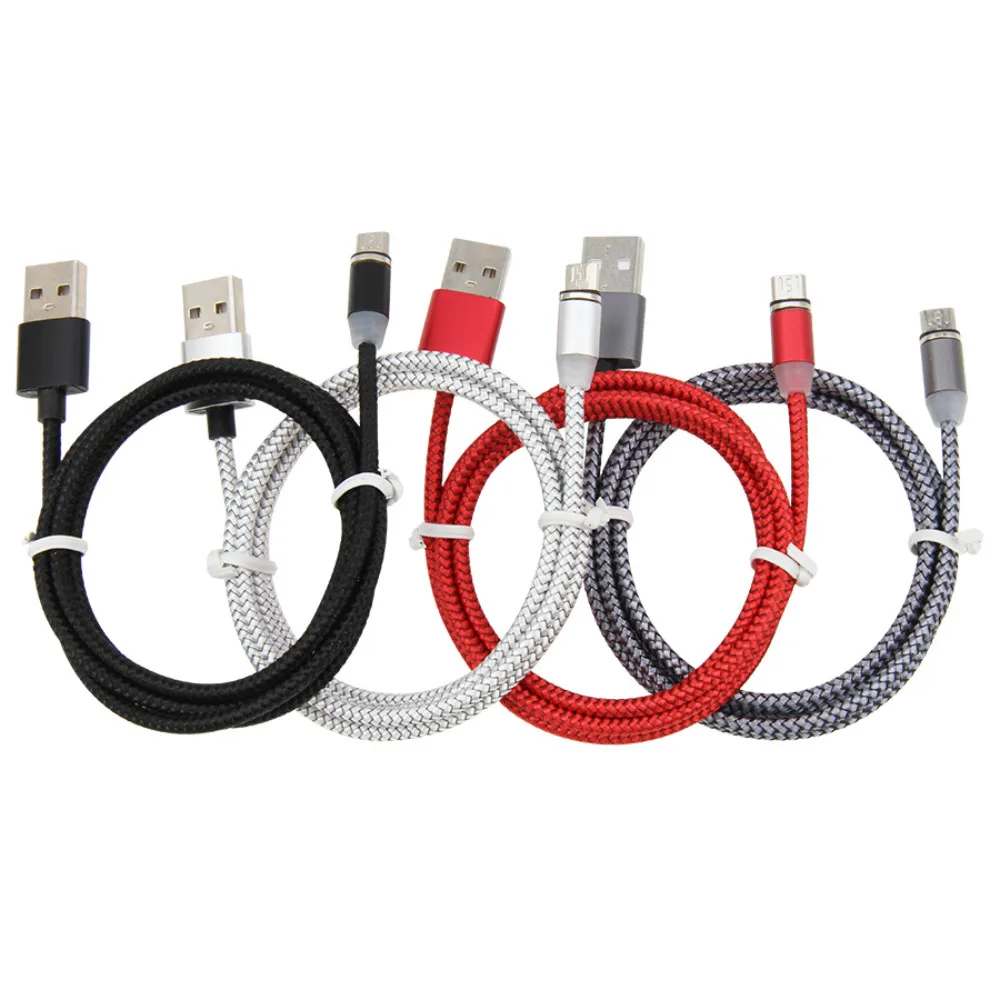 

1m 2m Magnetic Micro USB Type C Cable for iPhone Xiaomi Android Mobile Phone Fast Charging Data Cord Magnet Charger Wire 100pcs