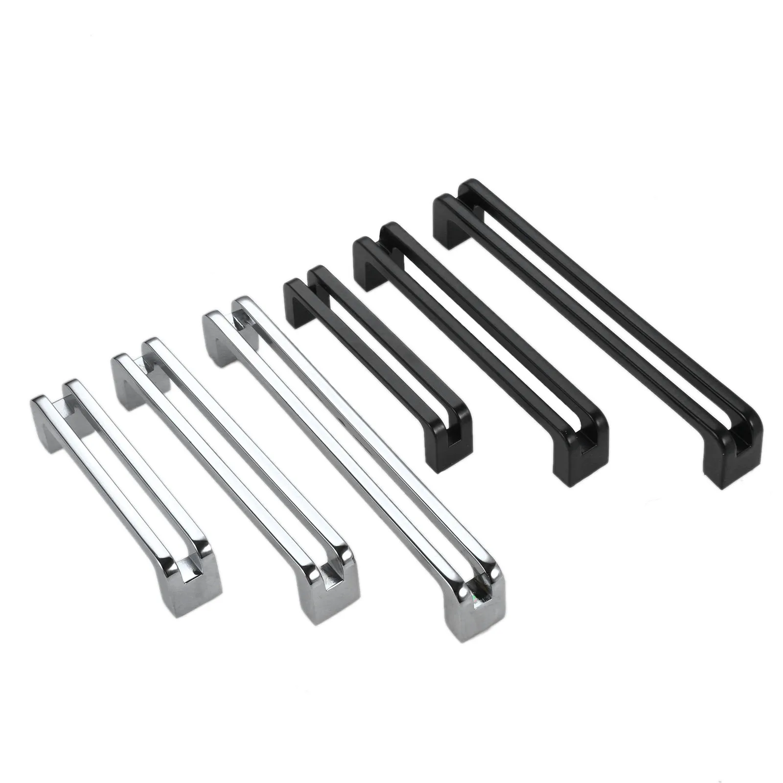 Китайская двойная дверь черная полая ручка для книжного шкафа мебельная