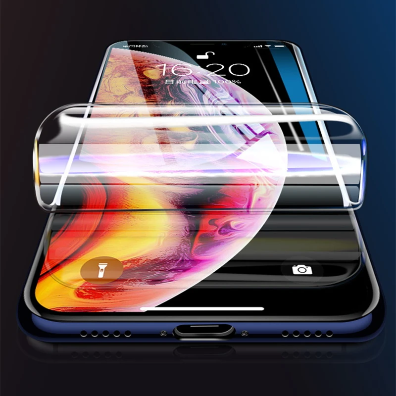 Гидрогелевая Защитная пленка для Apple iPhone 11 12 13 14 Pro Max Mini XS X XR 7 8 Plus защита SE 2020 не