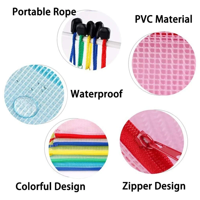 20 шт сумки на молнии ПВХ Сумка для документов папки органайзер офиса школы дома