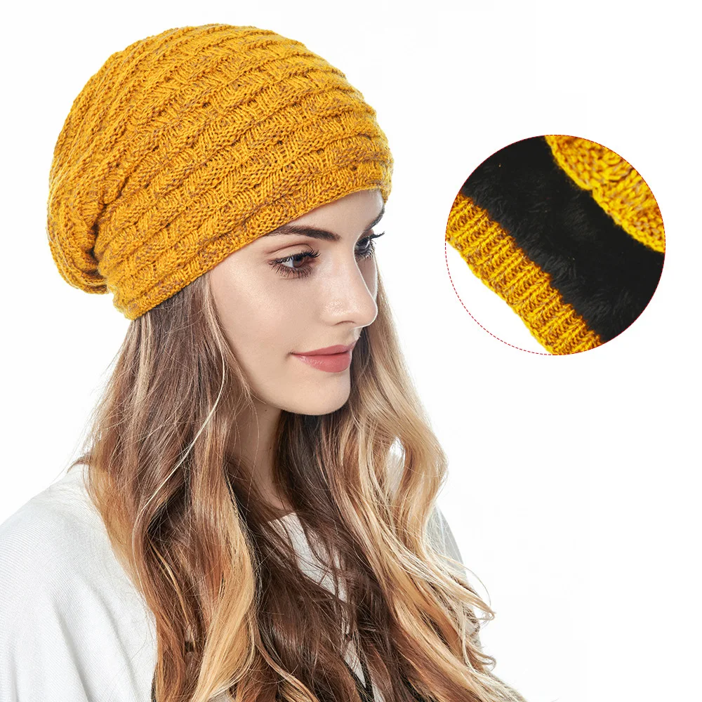 

шапка 2021 New Knitted Beanie Men's Hat Autumn and Winter Hats for Women Plus Velvet Warm Comfortable Earmuff Head Hood Woolen