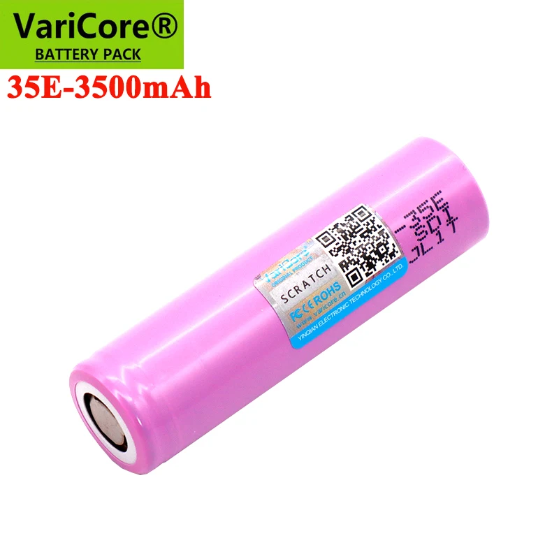 

1 шт. оригинальный VariCore INR18650-35E 3,7 V 3500 мА/ч, Макс 13A разрядки Мощность Батарея для батарейки для карманного фонаря