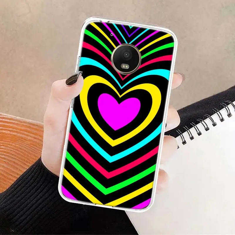 purple heart swirl soft cover soft phone case for motorola moto g7 g8 g9 g6 g30 e5 e6 power plus play one macro action fusion free global shipping