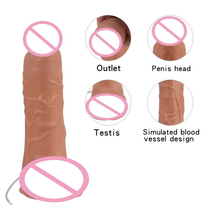 Большой реалистичный фаллоимитатор MLSice игрушка для эякуляции с распылителем