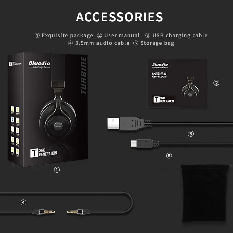 Bluedio T3 Беспроводные стерео headphones Portable Bluetooth микрофон гарнитуры для iPhone HTC Samsung Xiaomi