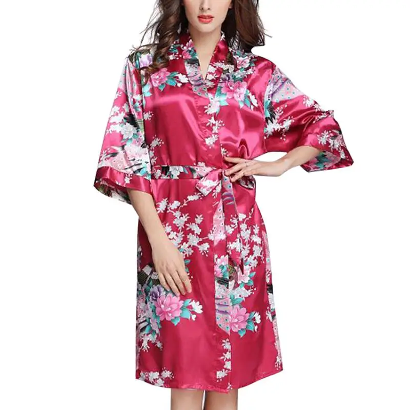Новинка Женский мягкий короткий сексуальный халат подружки невесты летнее