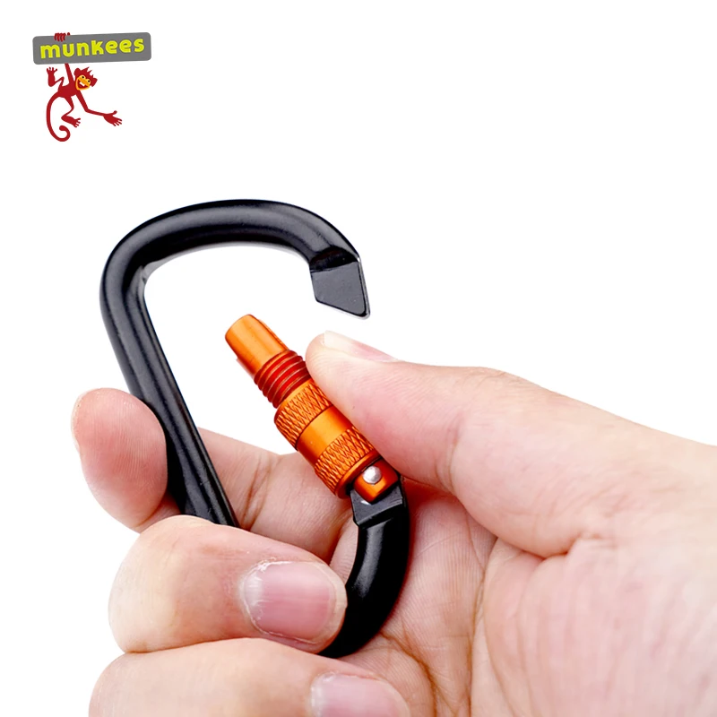 2 шт./упаковка D-образный карабин с замком для ключей