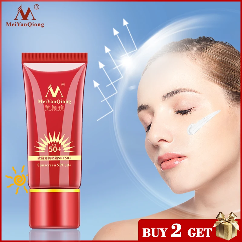 MeiYanQiong солнцезащитный крем SPF50+ отбеливающий Восстанавливающий солнцезащитный крем для кожи, античувствительный увлажняющий изоляционный крем с масляным контролем