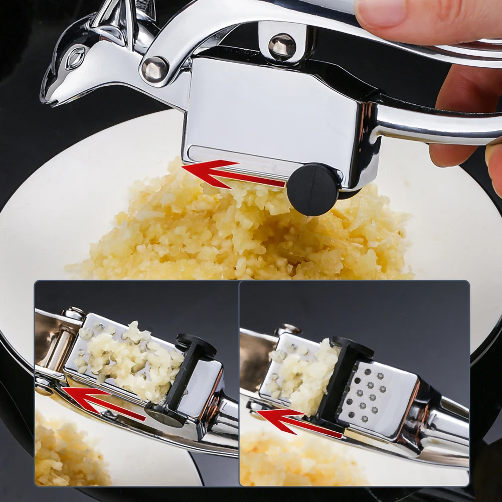 

High Quality Metal Garlic Press Garlic Mincer Press Manual Garlic Mincer Chopping Garlic Tools Squeezer Fruit Vegetable Tools