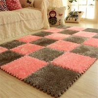 net red stitching carpet bedroom jigsaw foam full floor mat thickening living room tatami suede puzzle foam mats washed 3030cm