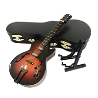 birthday gift model with stand case wooden collection miniature guitar musical instruments desktop ornament replica home decor