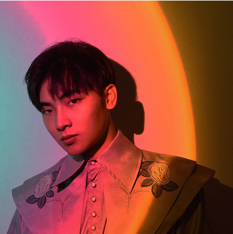 

Sunset Lamp Projector Rainbow Floor Led Night Light Home Coffe Shop Photograph Background Wall Decoration Sunset Projection Lamp