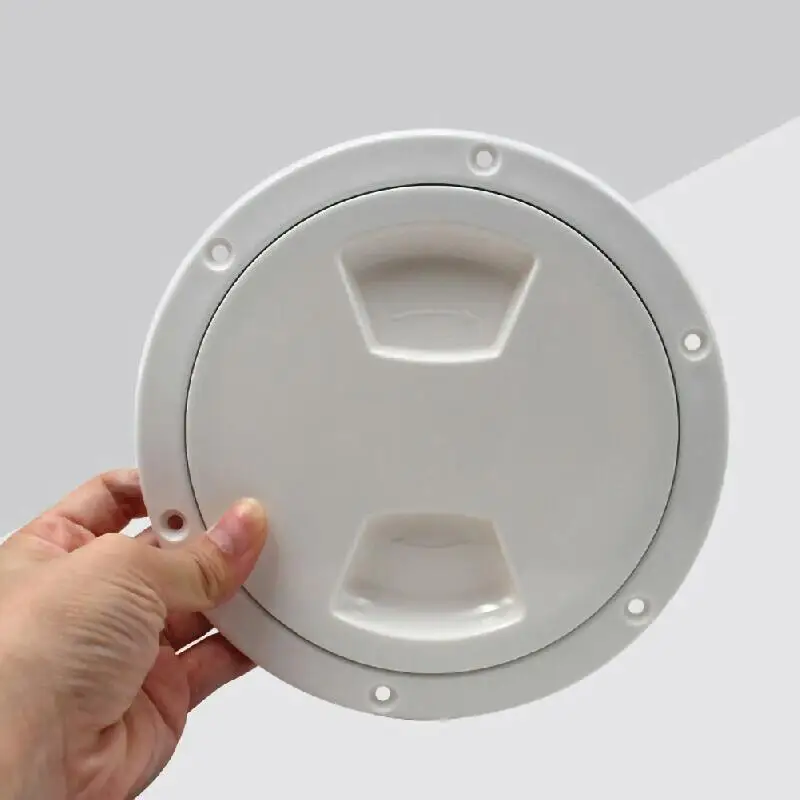 

ABS Round Deck Inspection Access Hatch Cover Plastic White Boat Screw Out Deck Inspection Plate For Boat Yacht Marine 5 inch