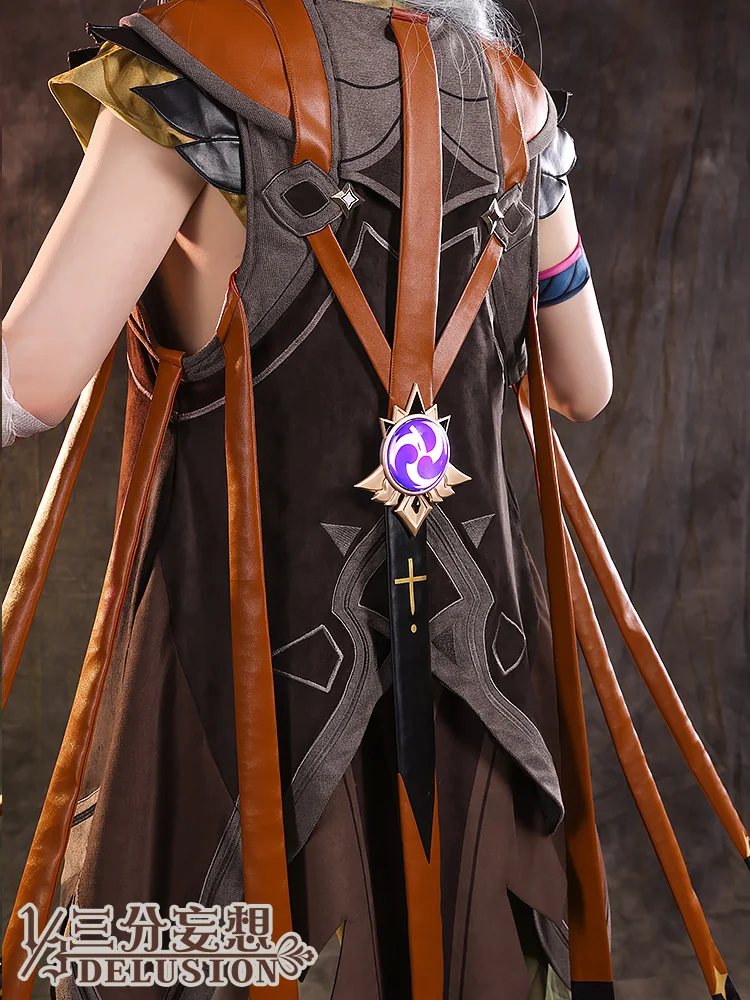 Аниме Genshin ударная бритва игровой костюм униформа легенда о беге воротник волка