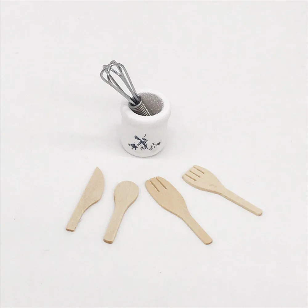 Детские игрушки деревянная кухонная вилка металлический венчик набор кукольный
