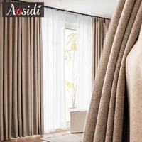 linen look 100 blackout curtains for bedroom window curtains for living room custom made extra long modern blind thick drapes