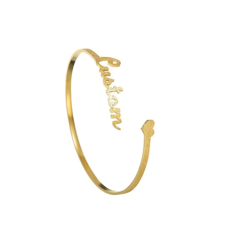 

Custom Bracelet Name Stainless Steel Adjustable Bracelet-Personalized For Birthday Gift