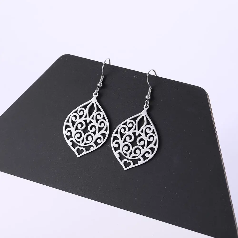 Винтажные этнические серьги подвески My Shape массивные из нержавеющей стали цвета