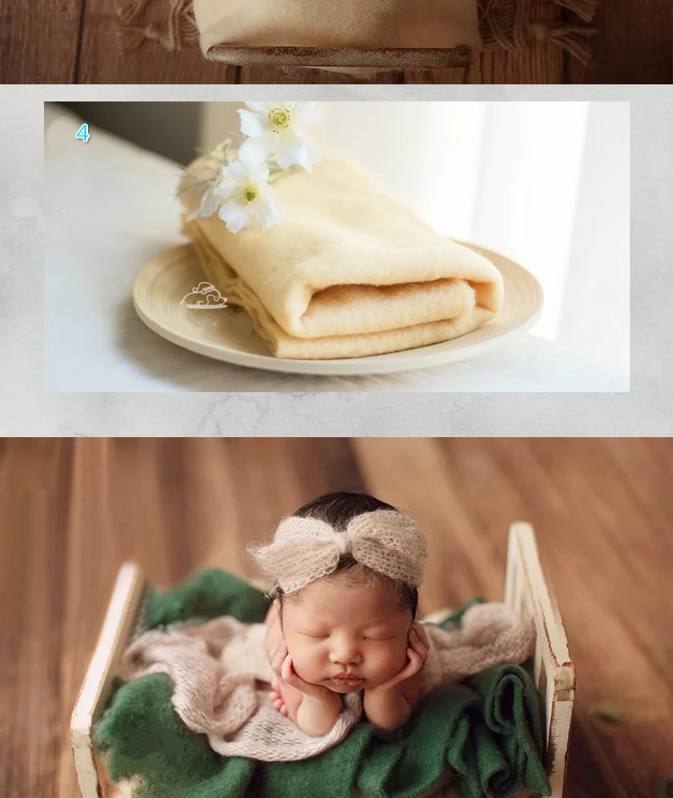 50*100 см шерстяное одеяло для фотосессии, тонкие обертки для новорожденных, одеяло, аксессуары для фотосессии, различные цвета